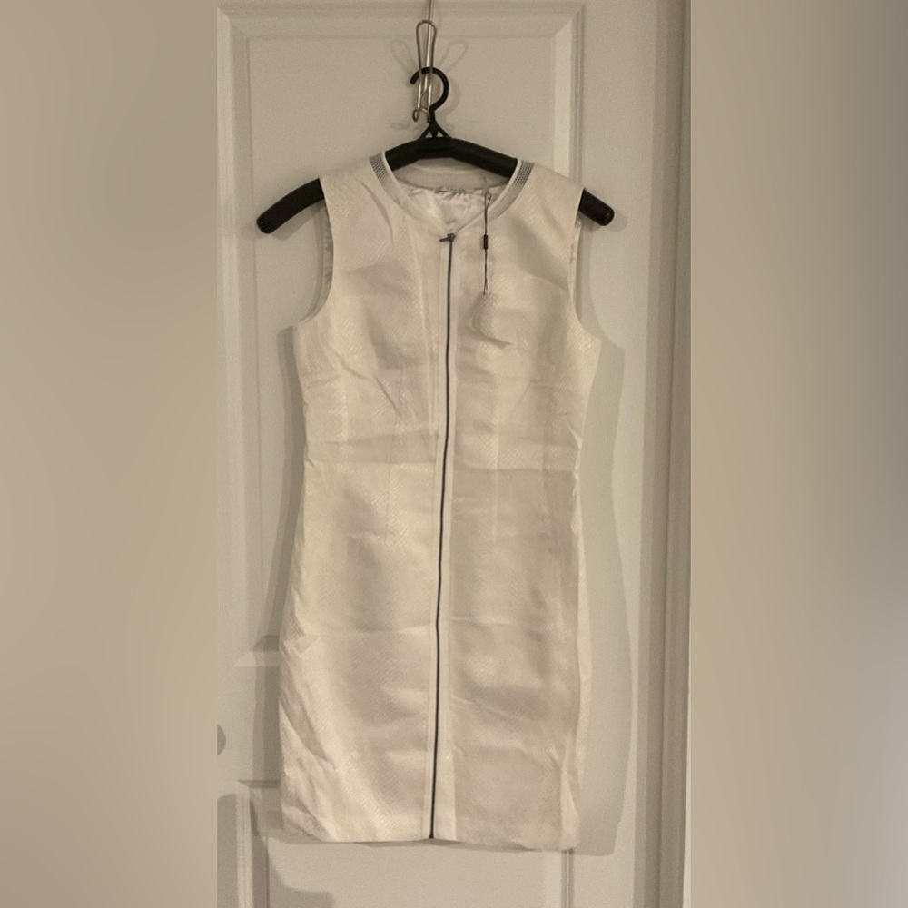 Tahari ASL White Midi Dress
